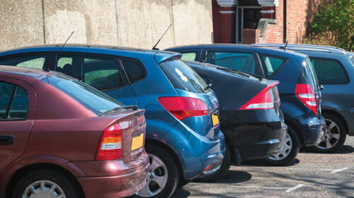 cars parked in a parking lot