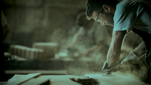 A man working in construction